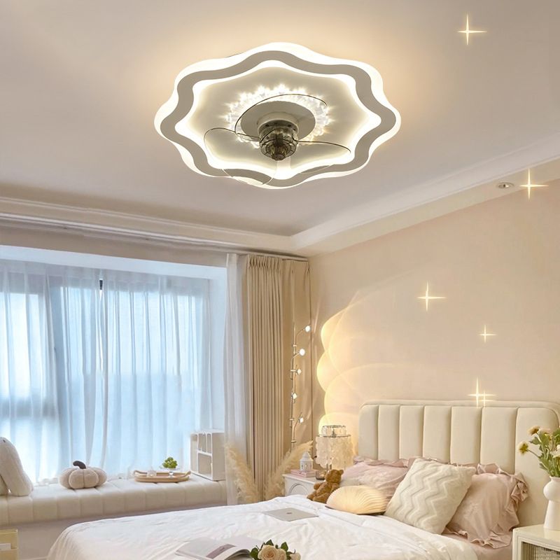 3-Blade Ceiling Fan Contemporary LED Fan with Light for Dining Room