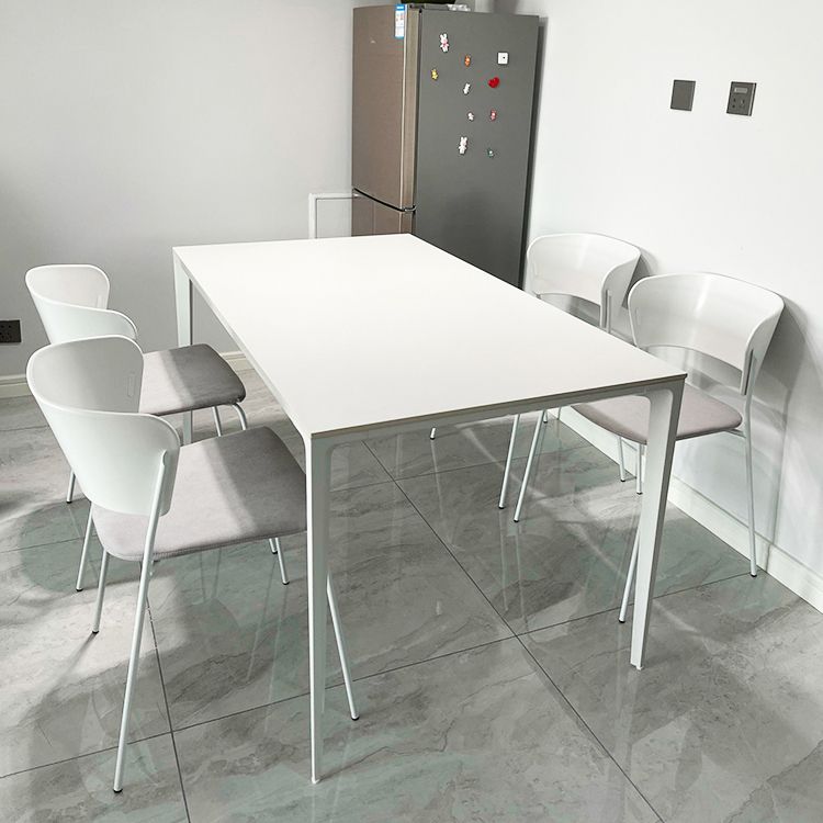 Casual Rectangle Shape Standard Dining Table Sintered Stone Dining Table for Kitchen