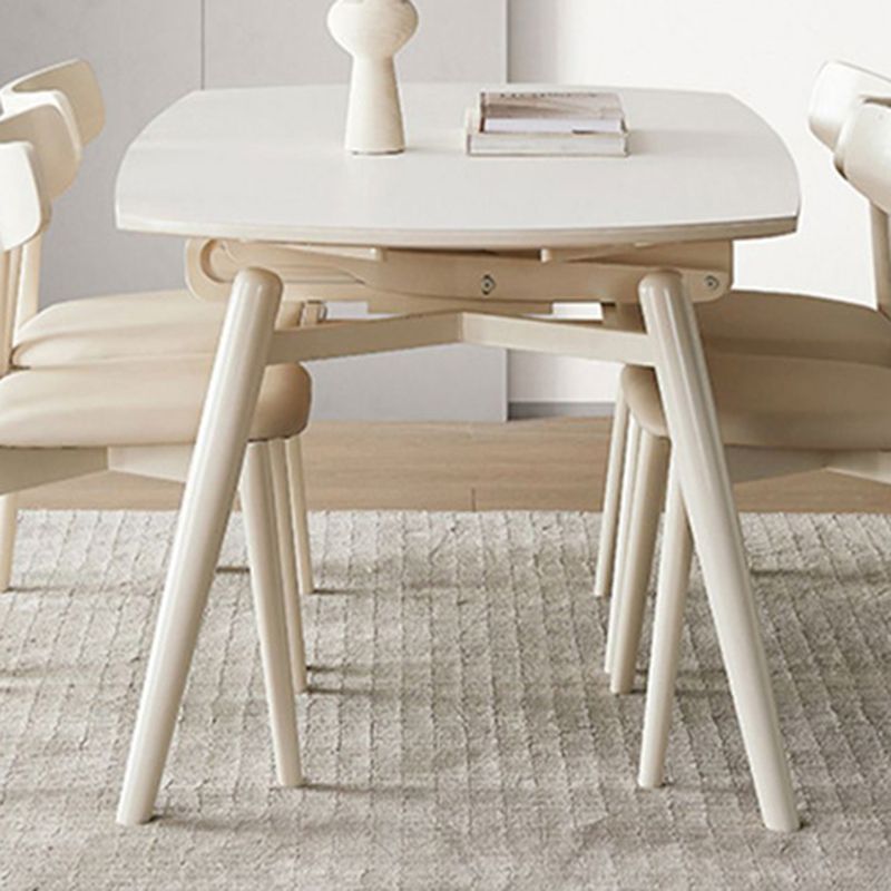 Contemporary Dining Room Dinner Table Stone 4 Legs Dining Table
