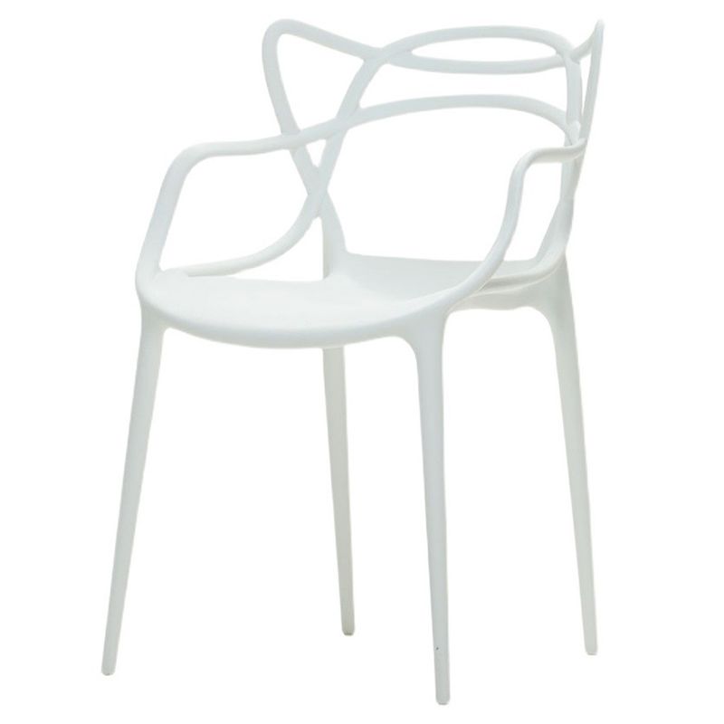 Contemporary Kitchen Dining Side Chair Cross Back Plastic Chair