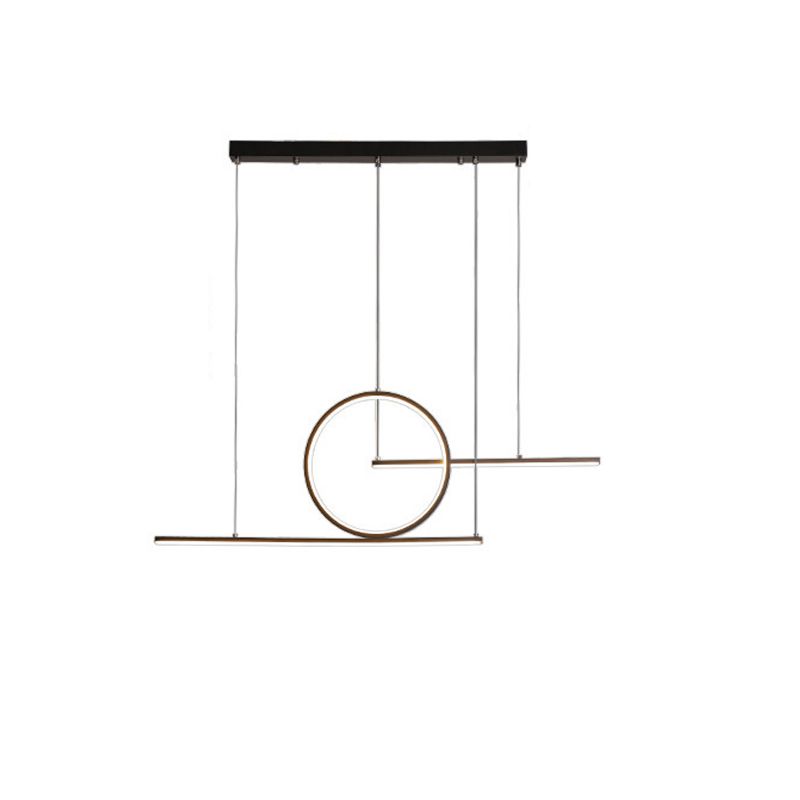 Modern Creative LED Pendant Light Linear 3-Light Hanging Lamp with Silicone Shade