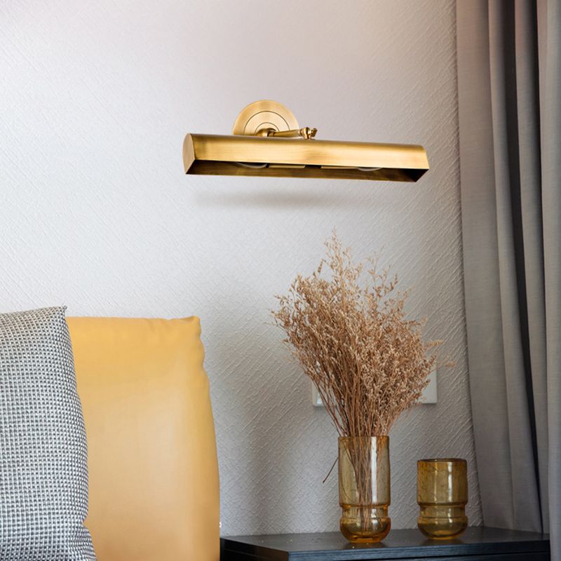 Brass Finish 2-Light Modernism Bathroom Vanity Light LED Bath Bar