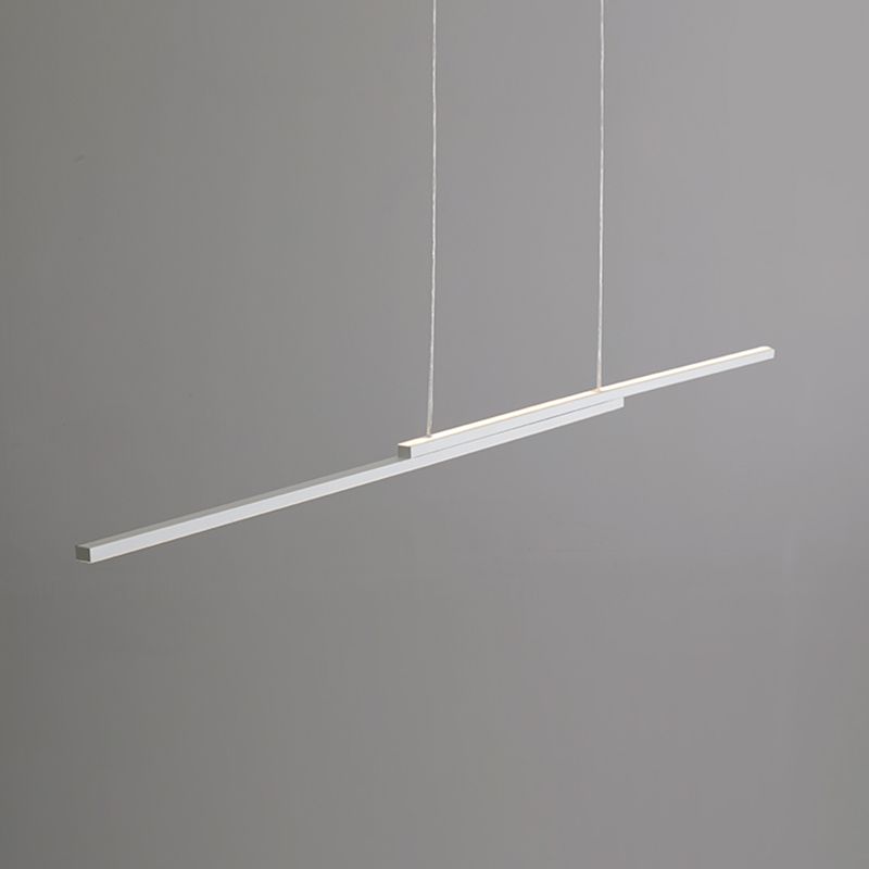 2 Light Linear Island Lighting Contemporary Metal Island Light Fixture