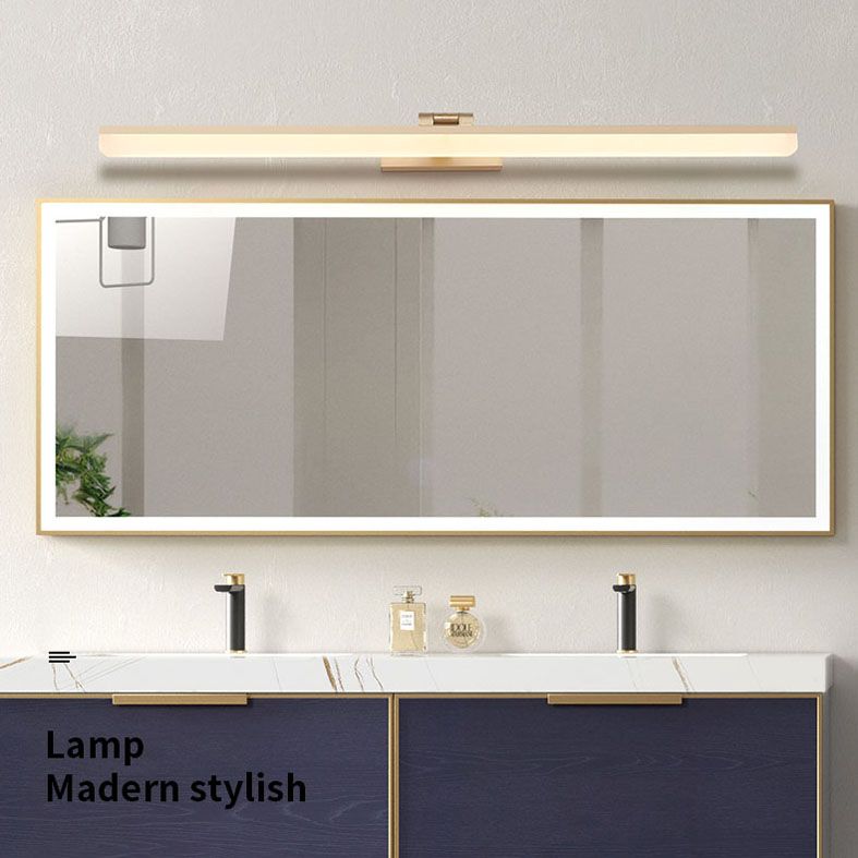Modern Linear Wall Mount Light Fixture Aluminum 1-Light Wall Lamp for Bathroom