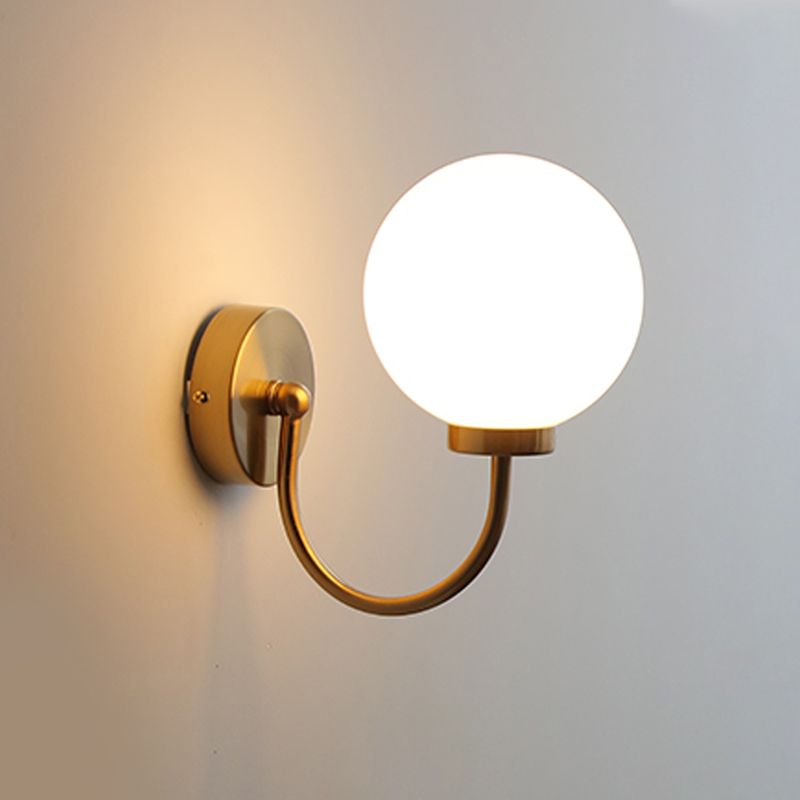 Éclair de paroi de la teinte en verre Style moderne 1 luminaire mural d'éclairage en laiton