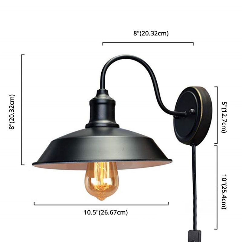 Retro Industrial Style Wandleuchte Beleuchtungskörper Metallische Wandleuchten für Bett