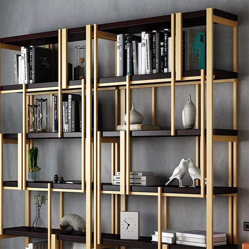 Glam Shelf Bookcase Open Back Metal Bookcase for Home Office