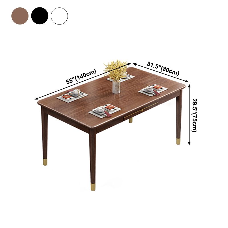 Traditional Luxury Dining Table Solid Wood Rectangle Dining Table for Home Use
