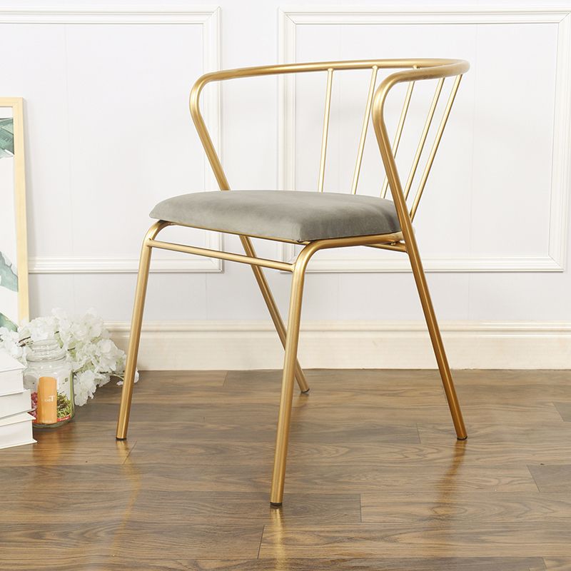 Contemporary Style Metal Dining Chairs Dining Armless Side Chairs for Kitchen