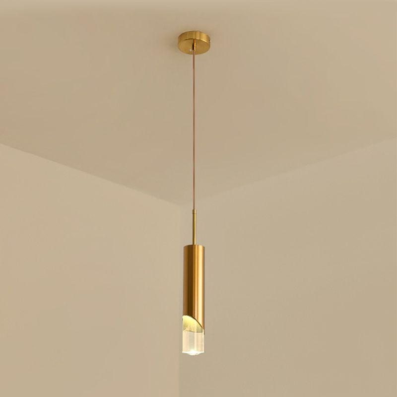 1 cylindre léger suspendu moderne simplicité suspension acrylique pour restaurants