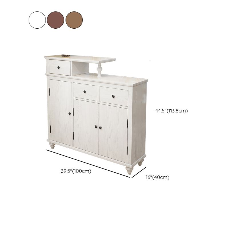 Distressed Wood Cabinet Wood 3 - Doors and 3 - Drawer Accent Cabinet