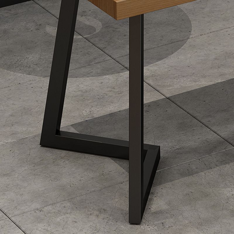 Industrial Wooden Dining Table Double Pedestal Dining Table for Restaurant