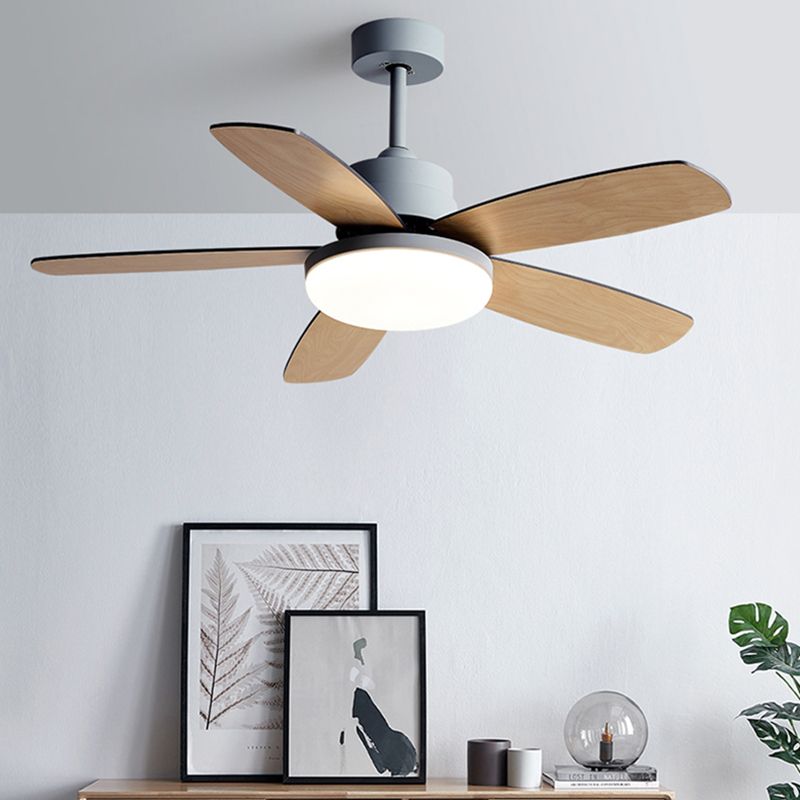 Unique Shape Metal Ceiling Fan Light Kids Style 1-Light Ceiling Fan Lamp for Living Room
