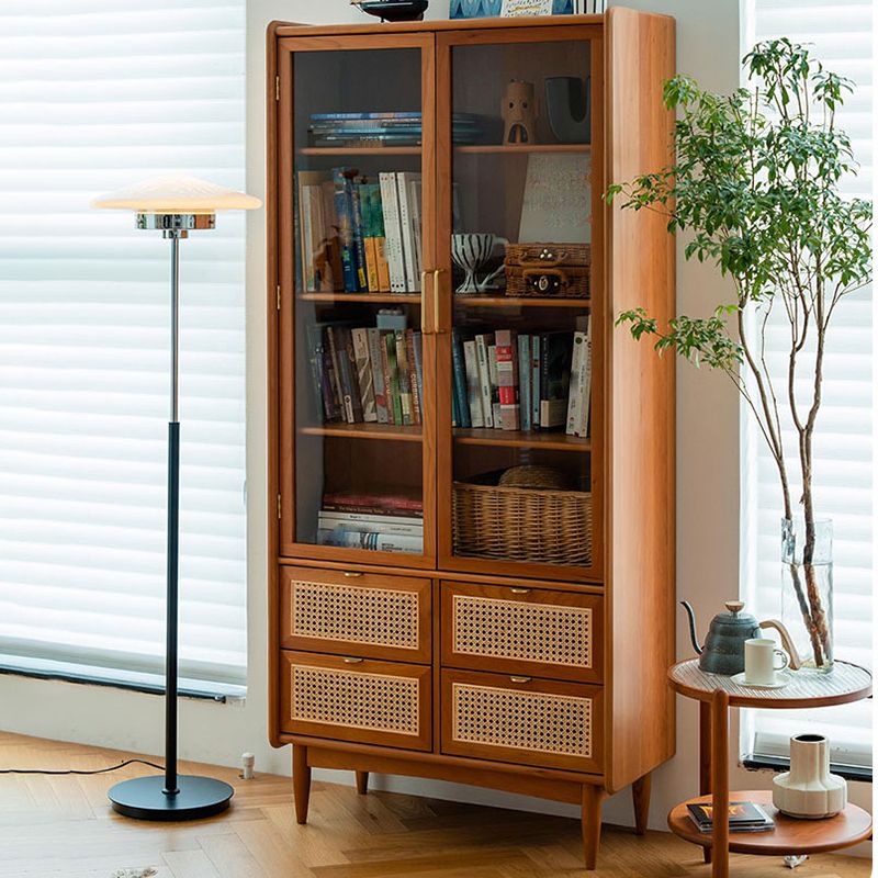 Simplicity Rectangle Storage Cabinet Solid Wood Accent Cabinet