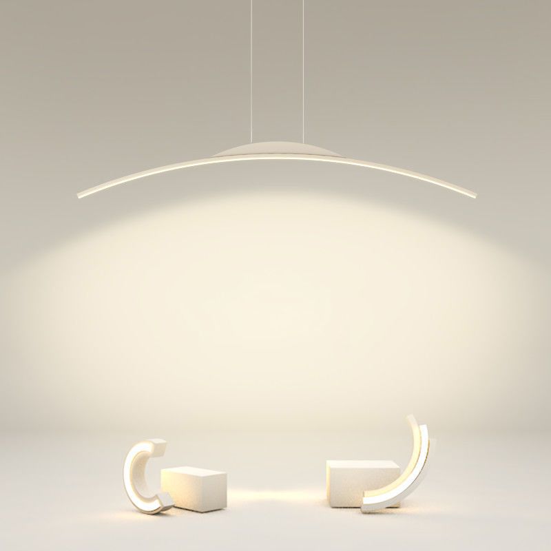 Metal Chandelier Lighting Fixture Modern Style LED Island Pendant for Dining Room