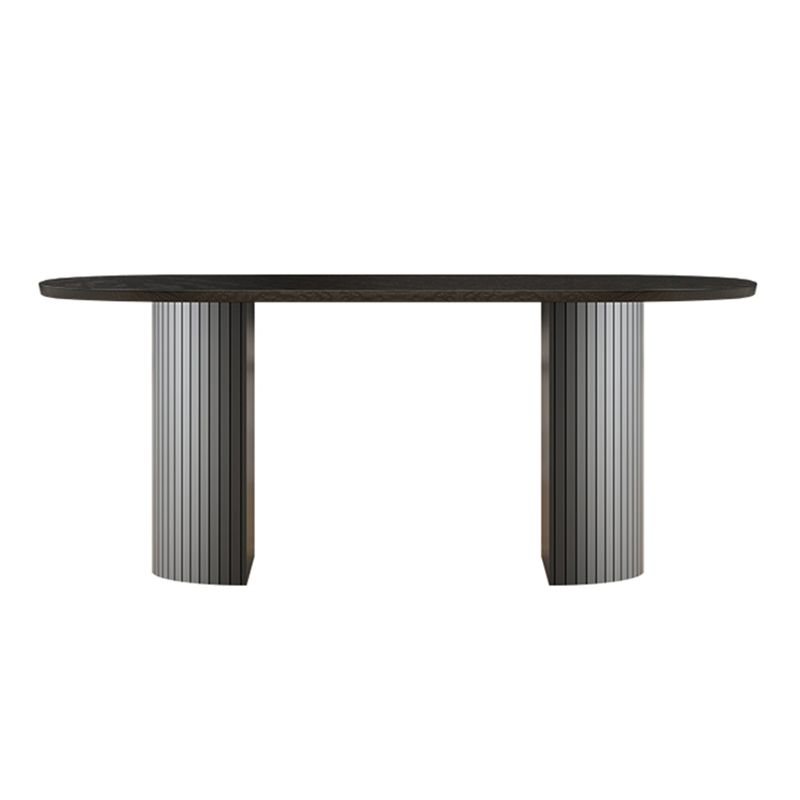 Eettafel met dubbele voetstuk Moderne stijl eettafel voor thuis