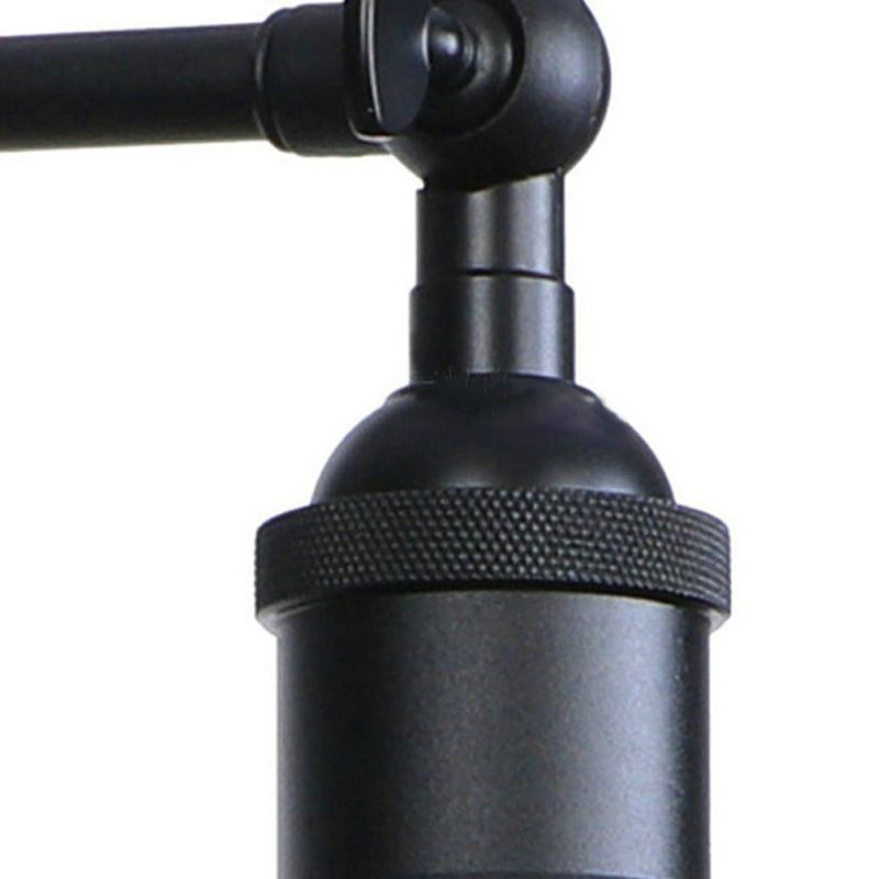 Schwarz/Messing Finish Flared Leuchtenleuchte Industrial Metall 1 Glühbirne Schlafzimmer Wandleuchte, 7 "/8,5" Breite