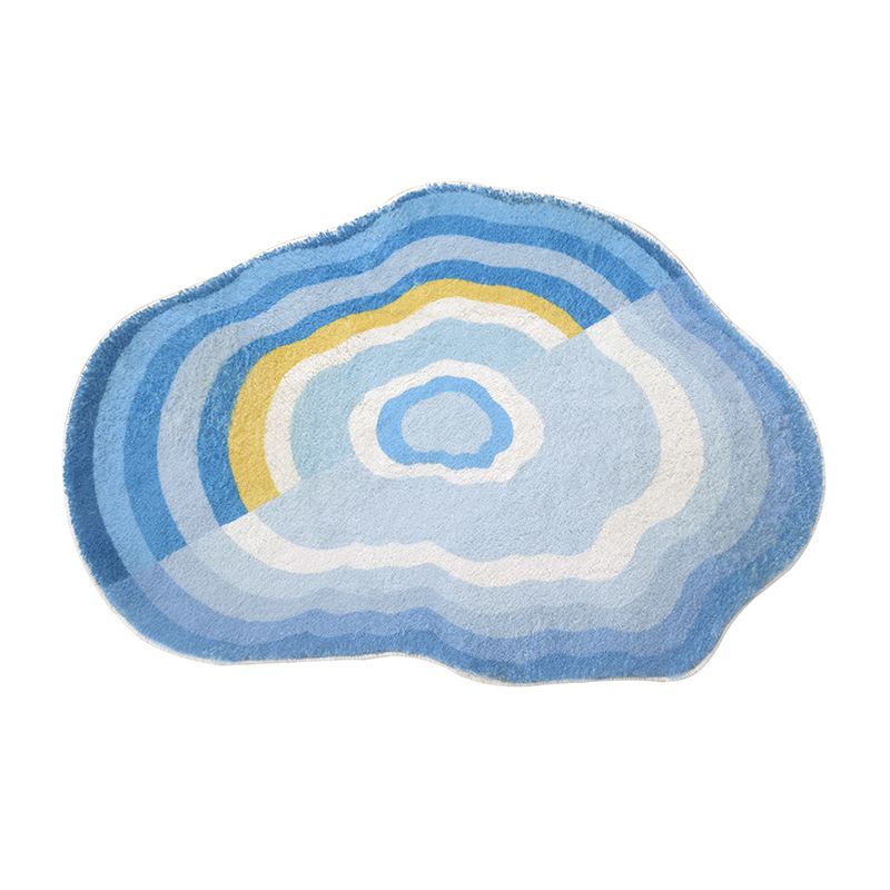 Modern Polyester Rug Creative Novelty Shape Carpet Stain Resistant Area Rug for Living Room