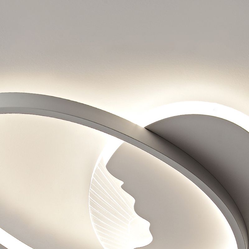 Contemporary Flush Mount Metal Ceiling Mounted Fixture for Bedroom