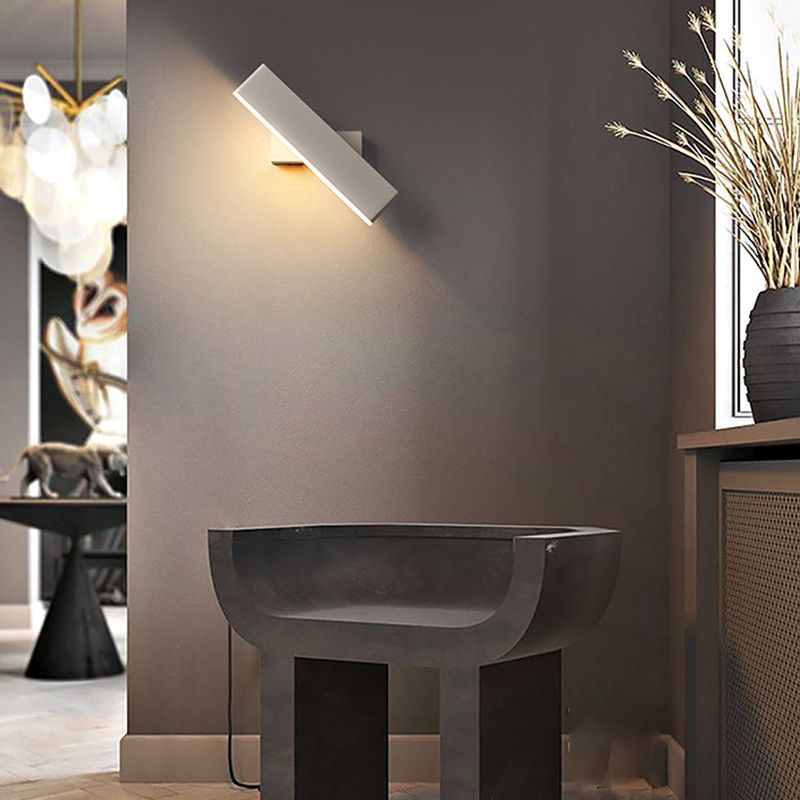 Square Shape Metal Wall Light Modern Style 1 Light Wall Lighting Fixtures