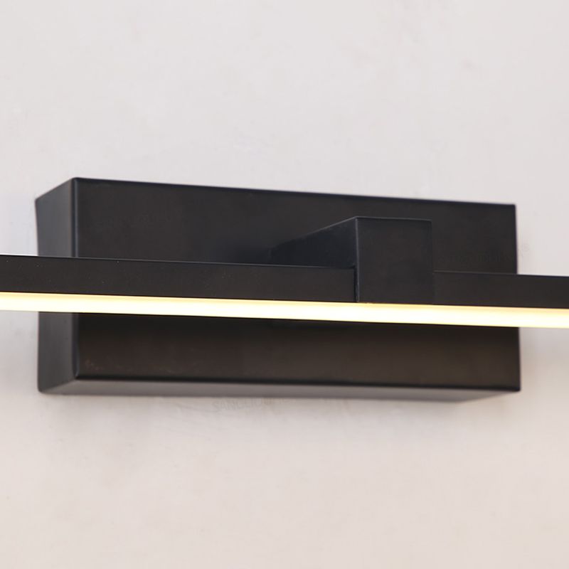 Linear Shape Metal Wall Light Modern Style Single Light Mirror Wall Mount Light