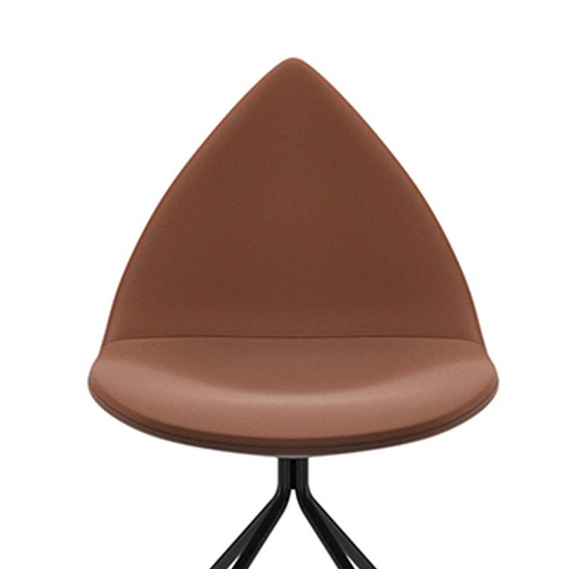 Modern Dining Room Side Chair Black Metal Legs Armless Dining Chairs