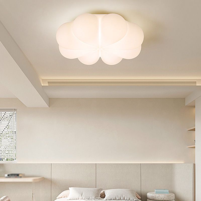 Kids Style 1 - Light LED Ceiling Flush in White Acrylic Ceiling Mount