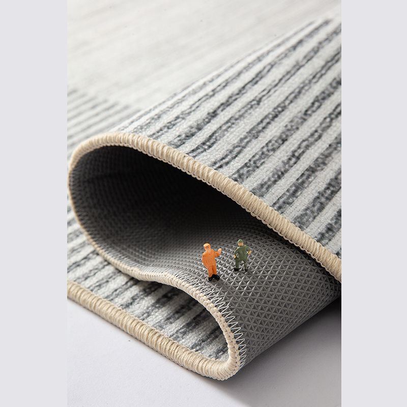 Apricot Tone Modern Area Carpet Polyester Abstract Stripe Indoor Rug Washable Carpet for Living Room