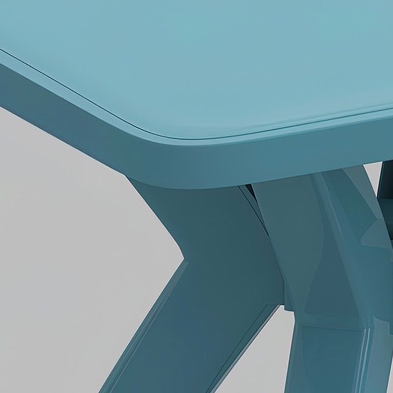Contemporary Water Resistant Patio Table Plastic with Umbrella Hole