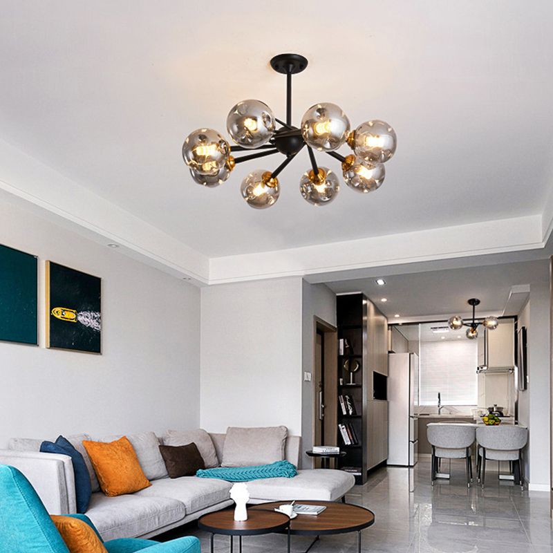 Spherical Chandelier Pendant Light Modern Style Glass Chandelier Lighting Fixture