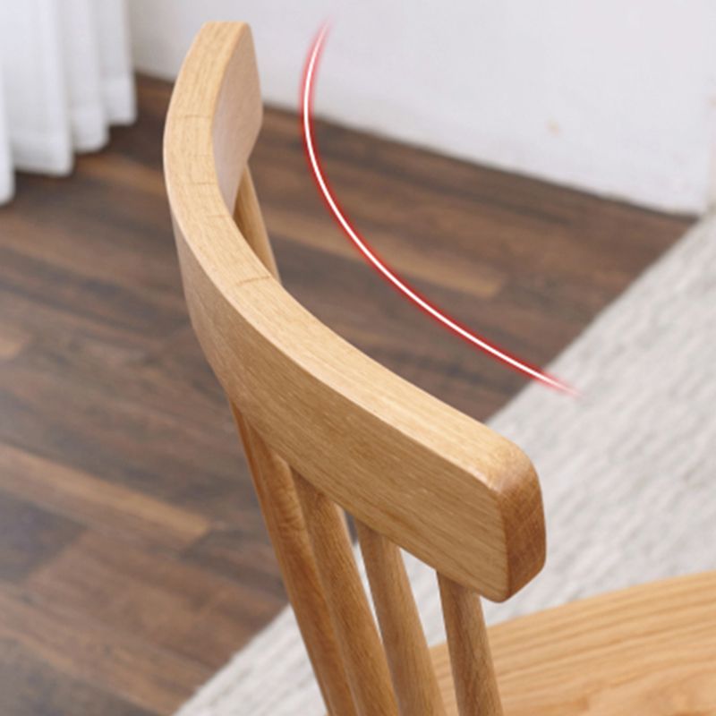 Contemporary Solid Wood Side Chair Metallic Finish Indoor-Outdoor Windsor Chair