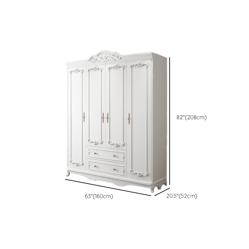 French Country Wardrobe Armoire Engineered Wood Wardrobe Cabinet