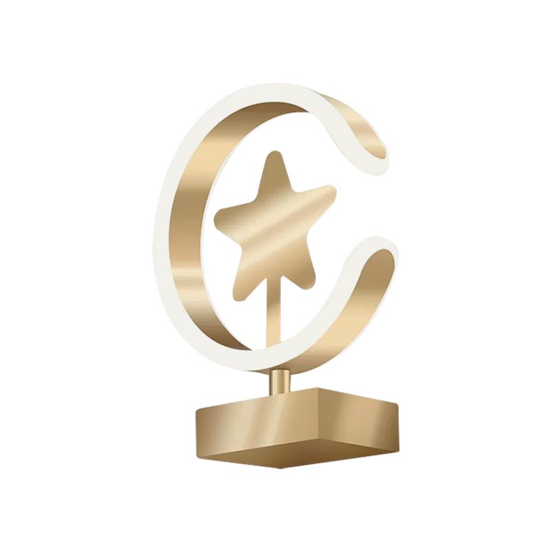 Lámpara de luz de pared acrílica de estrella lámpara de montaje de pared dorada led contemporánea en luz cálida/blanca