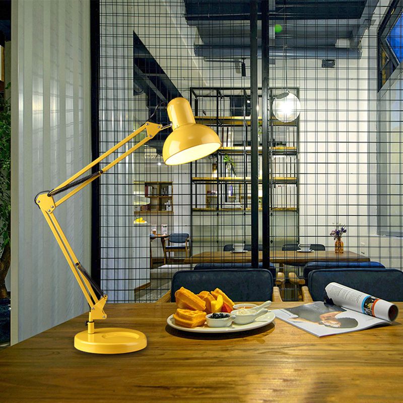 Dome ombra task desk desk modernismo stile metallo 1 camera da letto leggera in verde/rosso