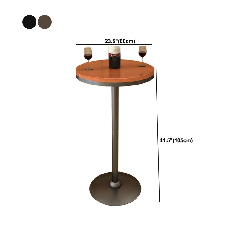 Modern Pub Table Round Bar Height Solid Wood Bar Table for Indoor