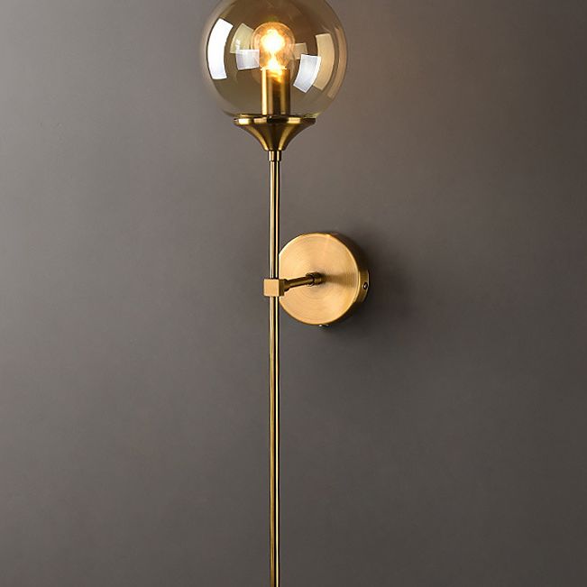 Retro -Nachtwandlampe Langarm Dekorative Glasball Innenwandbeleuchtung