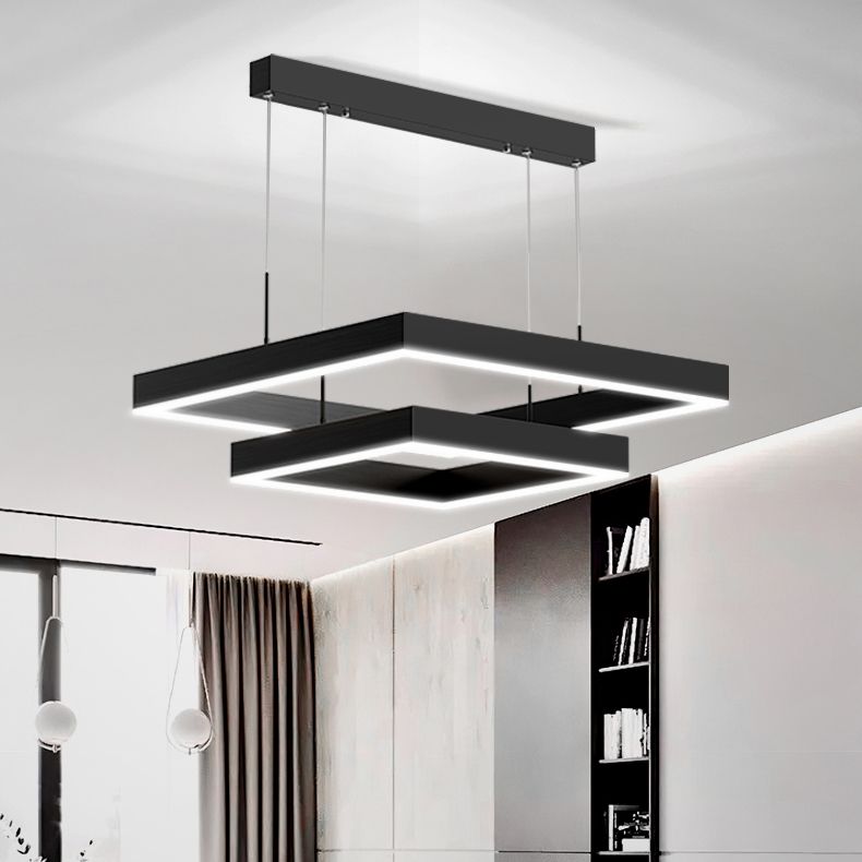 Simple style caractéristique moderne LED de lustre suspendu pour la salle de salon chambre à coucher