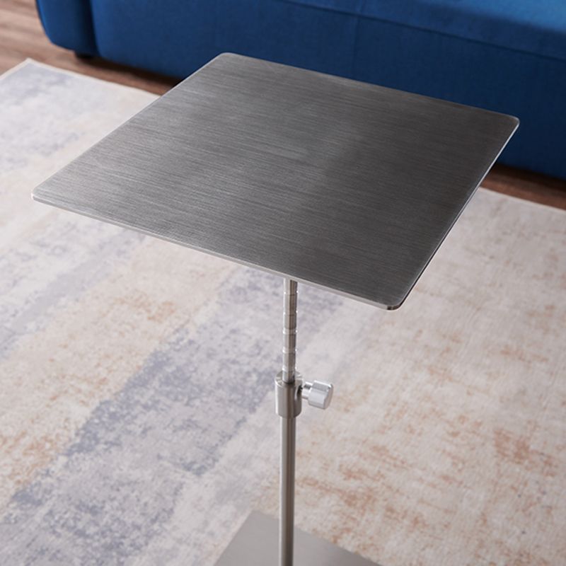 Glam Gold/Chrome Sofa Side Table Stainless Steel Pedestal End Table