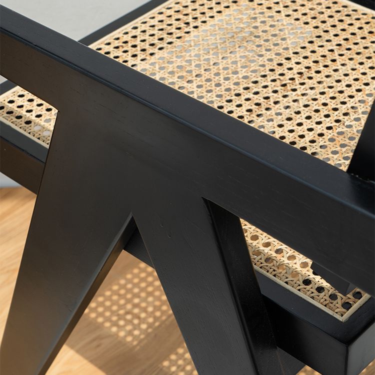Sillas de comedor de estilo tradicional, silla con respaldo abierto y brazo de cocina con patas de madera