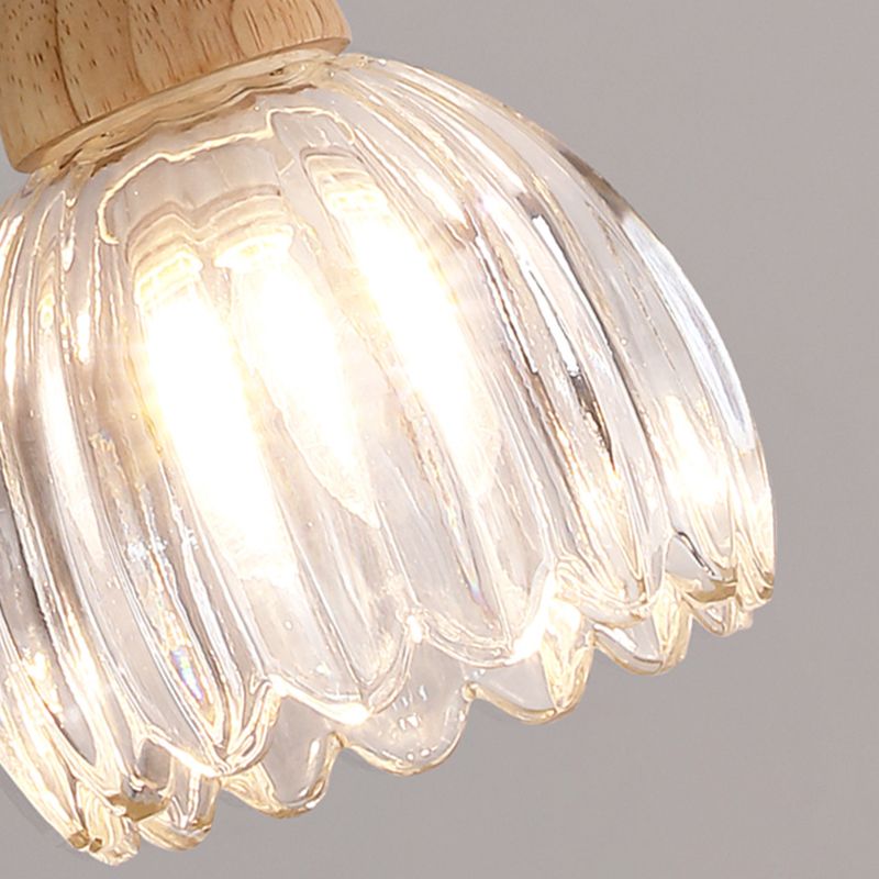 Contemporary Glass Shade Wall Sconce Lighting 1-Light Shade Wall Lamp for Bedroom