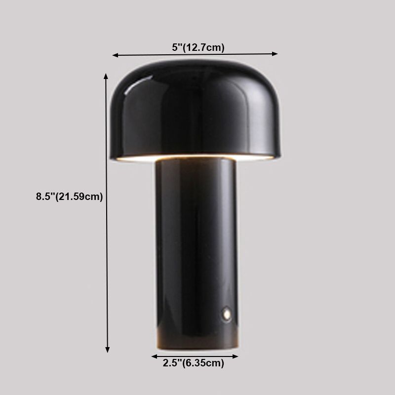 Modern Chargeable Table Lamp 1-Light Desk Light with Iron Shade for Living Room