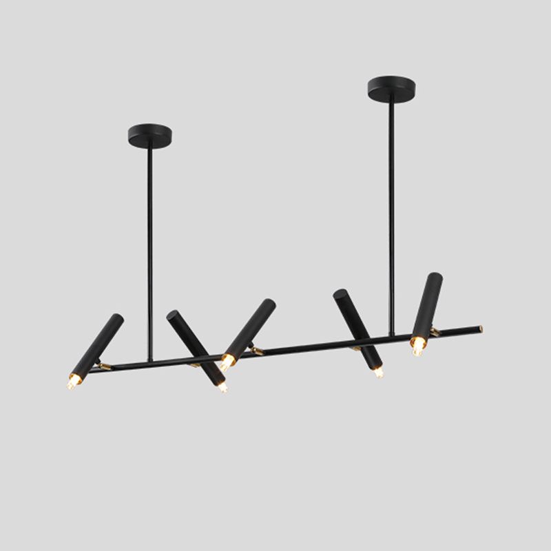 Luci del lampadario a LED LED LINEAR BLACO Metal Nuova lampada sospesa moderna per sala da pranzo