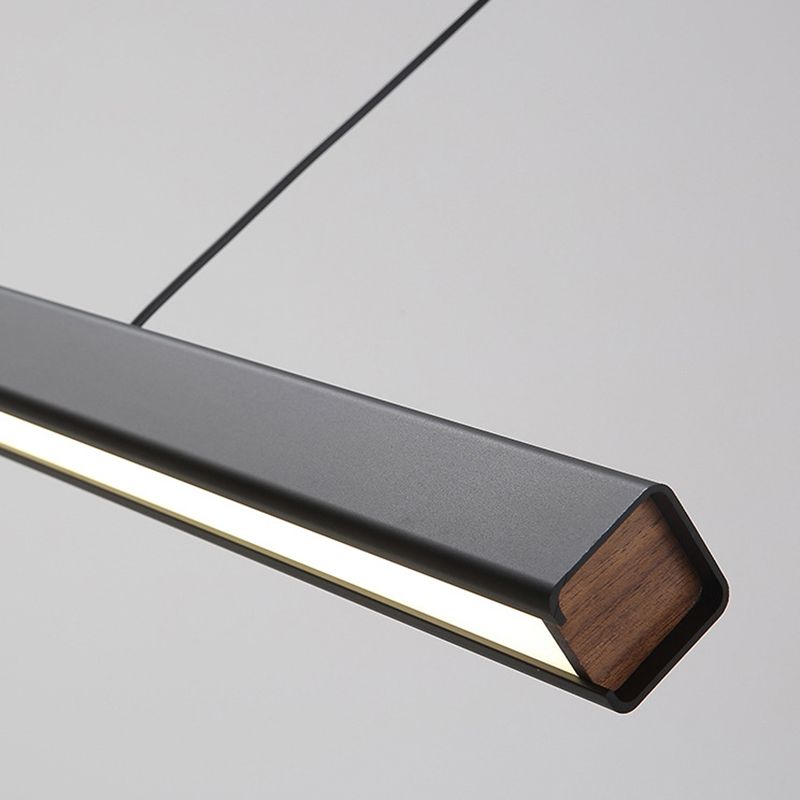 LED Long Linear Island Light Nordic Modern Dining Room Pendant Light Fixture