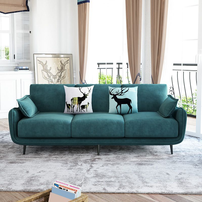 Pure Color Sofa Flared Arm Slipcovered Sofa for Room and Home