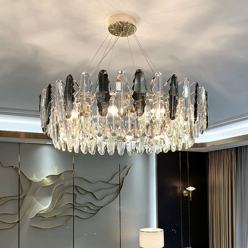 Drum Living Sospension Light Crystal MODERN MODERN Style lampada lampada in chiaro in chiaro