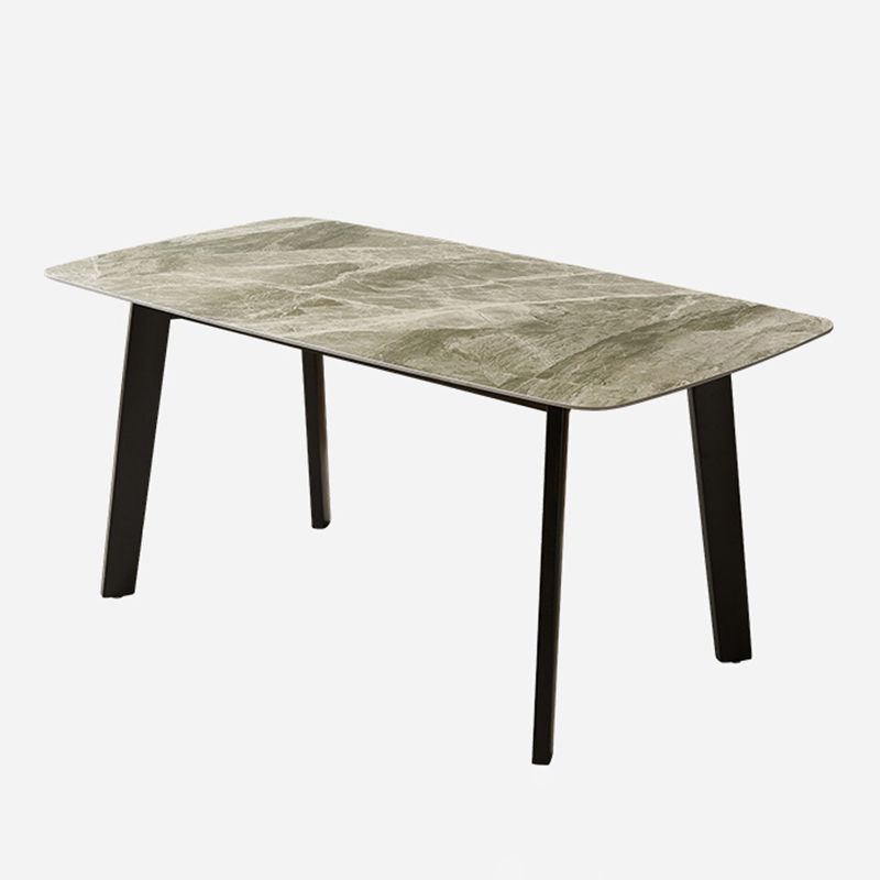 Mesa de piedra sinterizada Mesa industrial de 4 patas para comedor