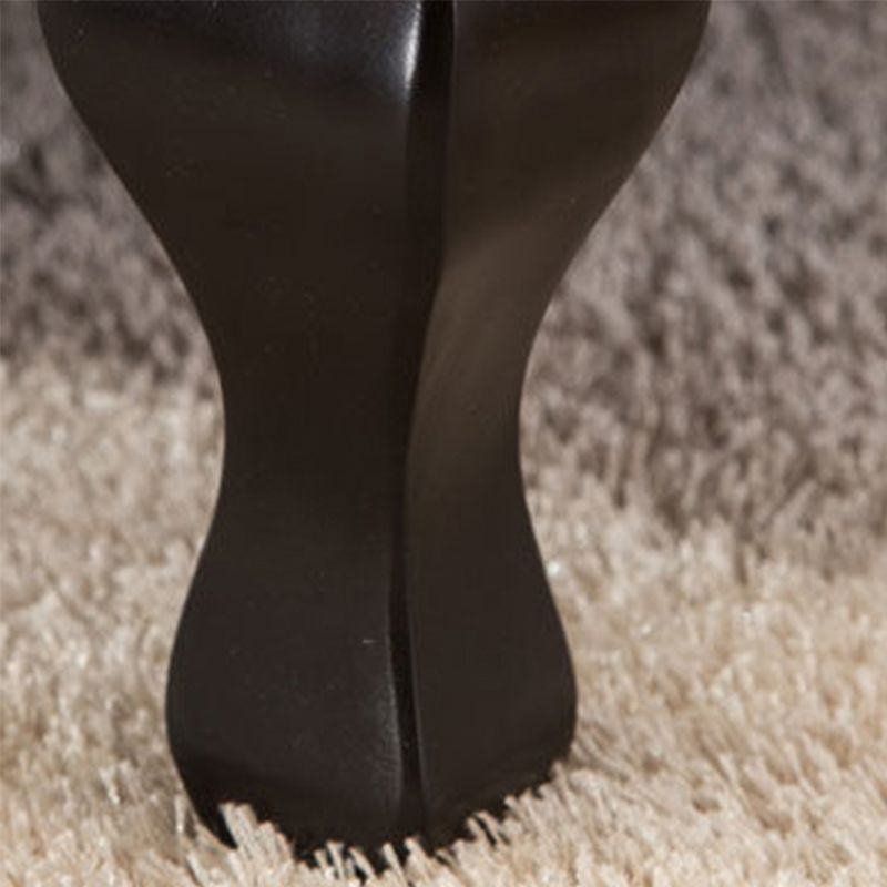 Mid-century Modern 33.46" Wide Leather Tufted Back Rolled Arms Chair