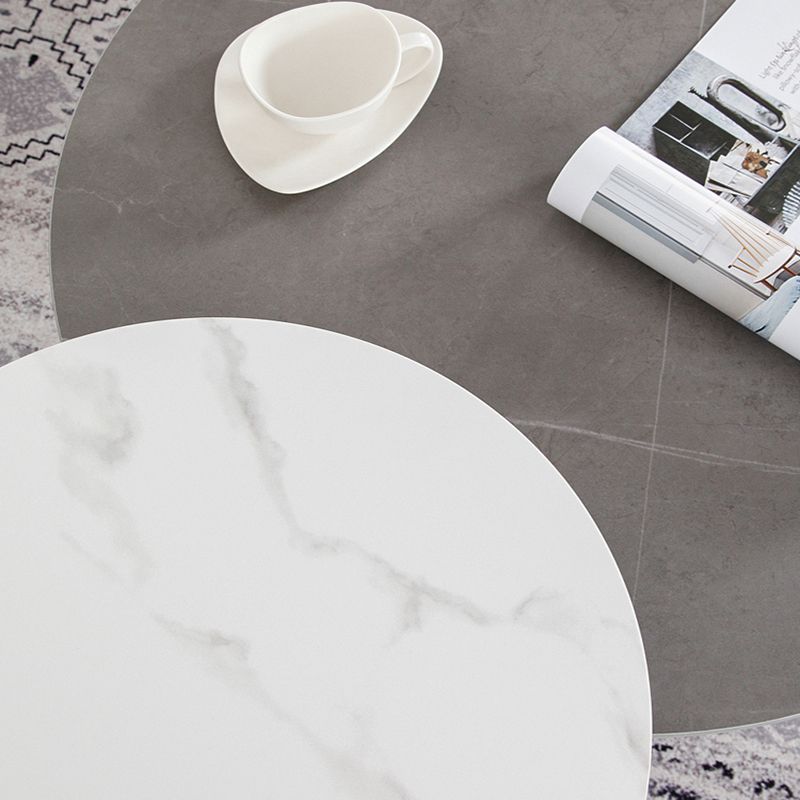 1 Slate Pedestal Coffee Table Round Modern Minimalist Coffee Table