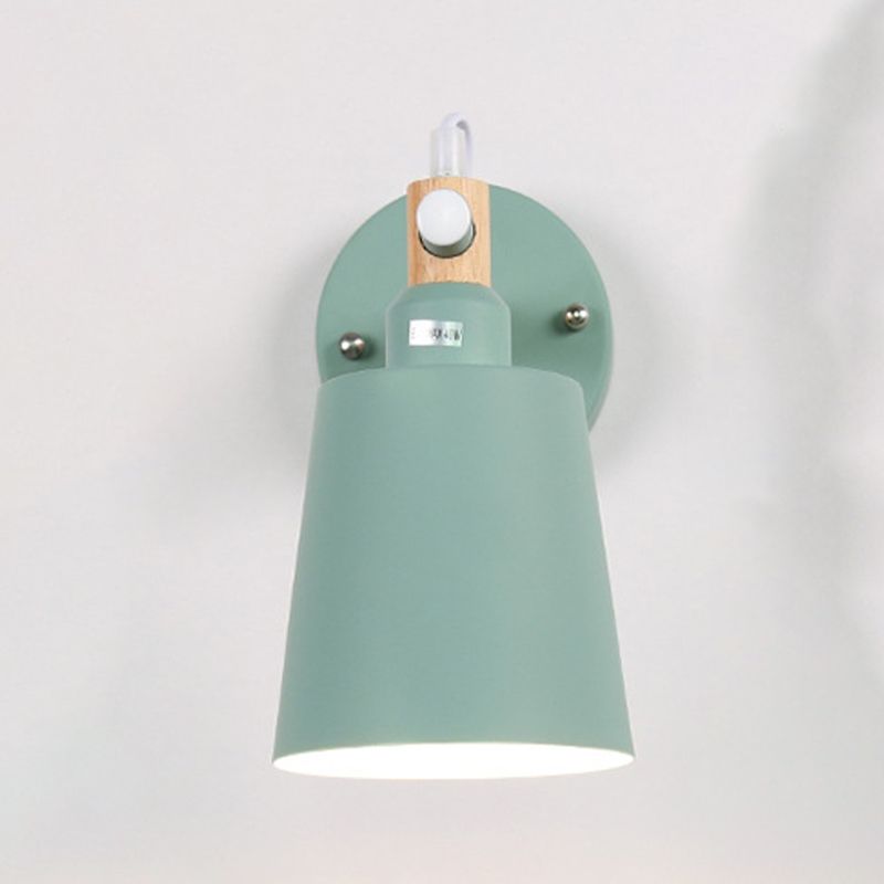 Nordischer Metallwand Wall hell bunte 1 leichte Wandleuchten mit Holz für Schlafzimmer