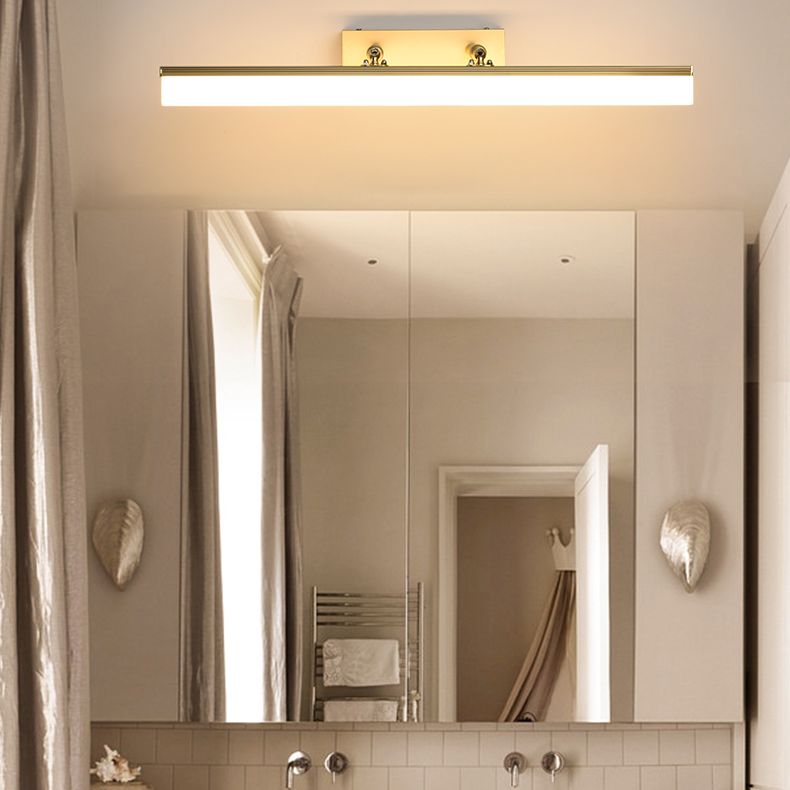 Linear Shade Swing Arm Wall Lighting Modern Style Metal 1 Light Sconce Lamp in Brass